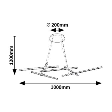 Rabalux - Lampadario a sospensione con filo LED dimmerabile LED/40W/230V 3000-6500K + telecomando