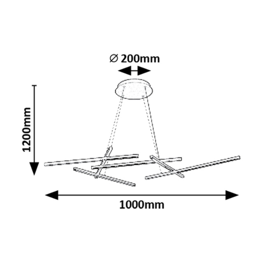 Rabalux - Lampadario a sospensione con filo LED dimmerabile LED/40W/230V 3000-6500K + telecomando