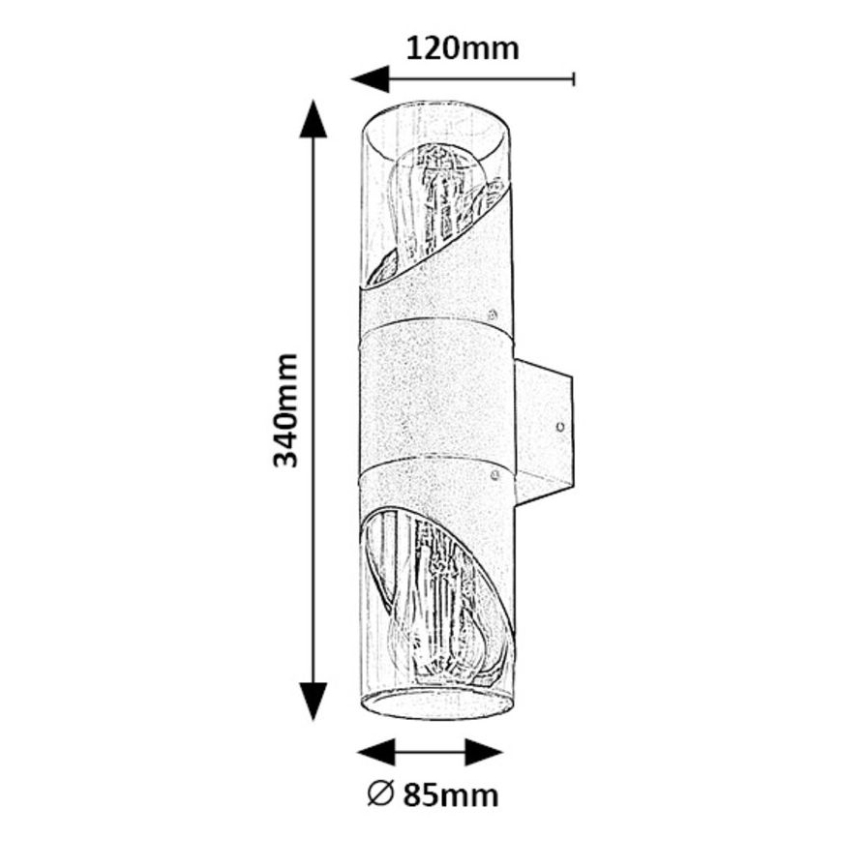 Rabalux - Applique da esterno 2xE27/28W/230V IP54