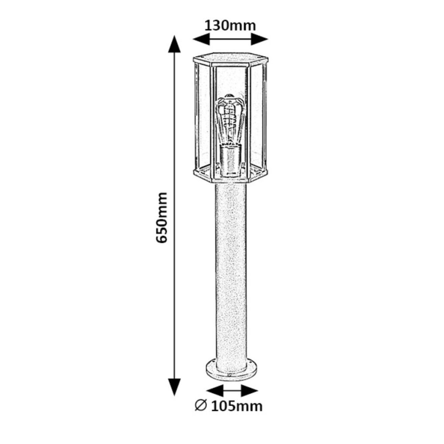 Rabalux - Lampadaire d'extérieur 1xE27/40W/230V IP44