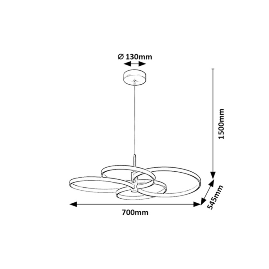 Rabalux - LED dimmbare Pendelleuchte am Kabel LED/70W/230V 3000-6500K + Fernbedienung