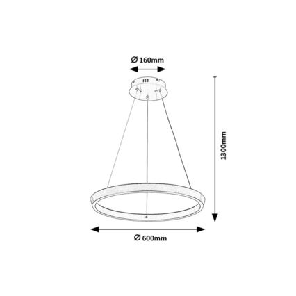 Rabalux - LED dimmbare Pendelleuchte am Kabel LED/70W/230V 3000-6500K + Fernbedienung