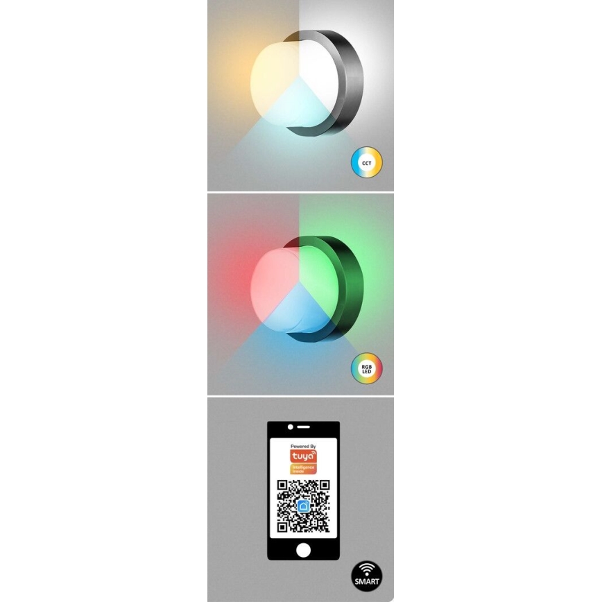 Rabalux - LED RGBW Applique da esterno LED/10W/230V IP54 Wi-Fi Tuya