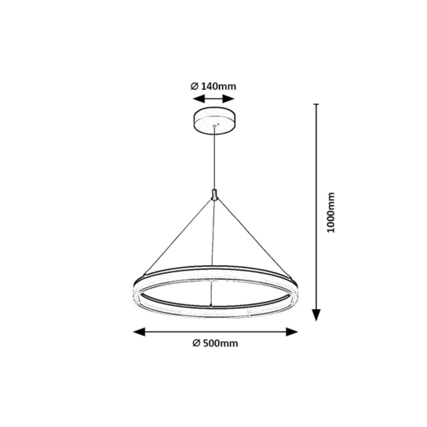 Rabalux - Dimmbare LED-Pendelleuchte an Kabel LED/24W/230V 3000-6500K + Fernbedienung