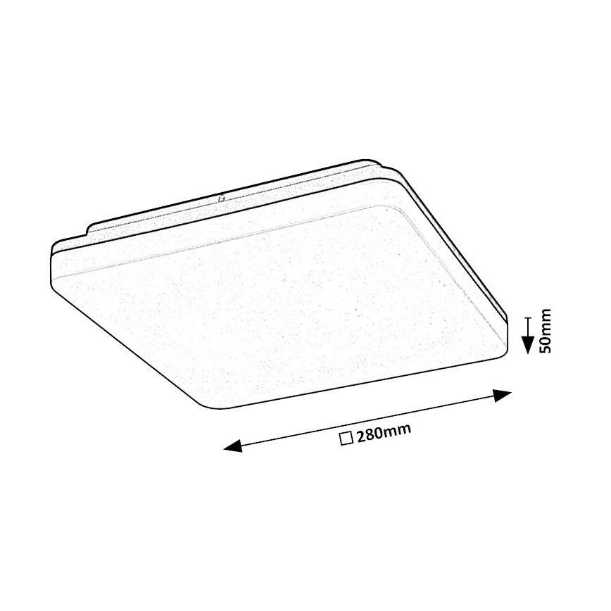 Rabalux - LED Plafonnier pour salle de bains LED/24W/230V IP54 28x28 cm