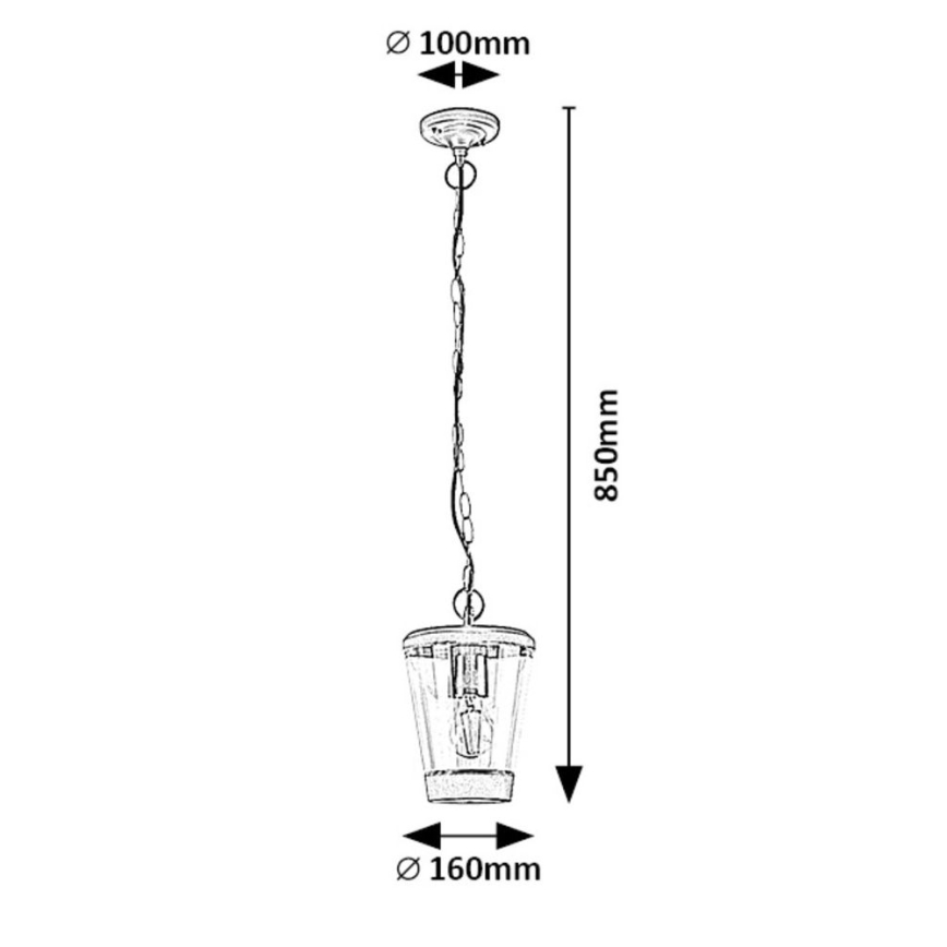 Rabalux  - Suspension sur chaîne d'extérieur 1xE27/40W/230V IP44