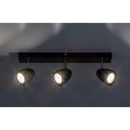 Rabalux - Faretto 3xGU10/5W/230V nero