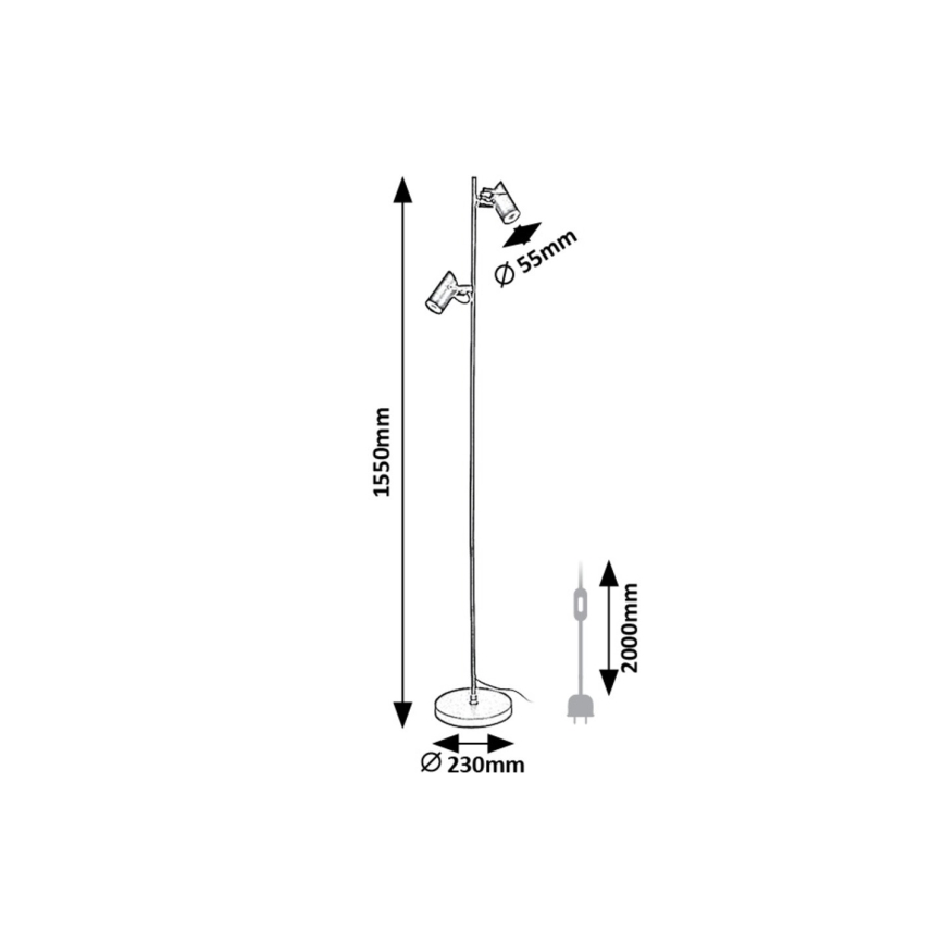 Rabalux - Lampada con piedistallo 2xGU10/10W/230V