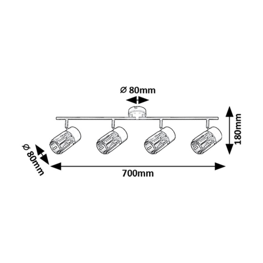 Rabalux - Strahler 4xE14/15W/230V