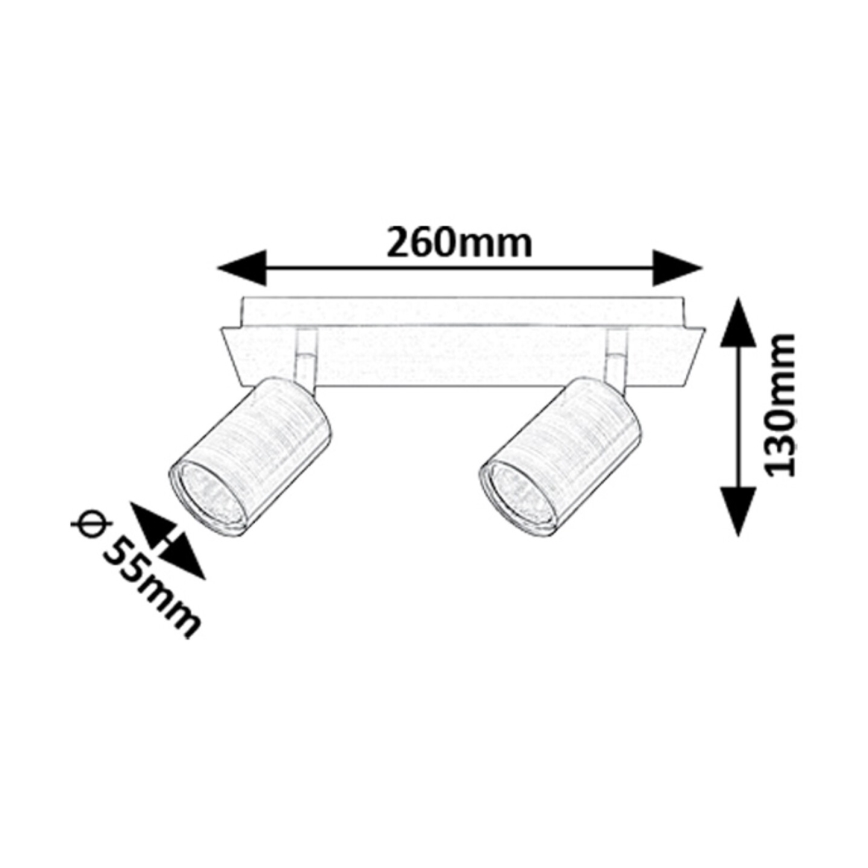 Rabalux - Strahler 2xGU10/15W/230V