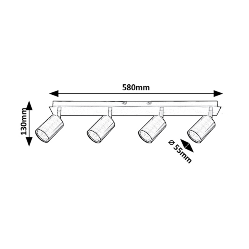 Rabalux - Strahler 4xGU10/15W/230V