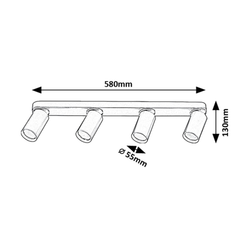 Rabalux - Strahler 4xGU10/5W/230V golden