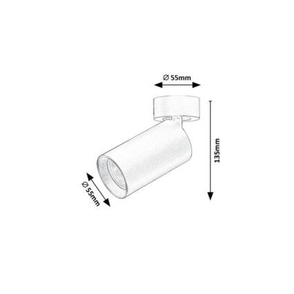Rabalux - Faretto spot 1xGU10/7W/230V nero