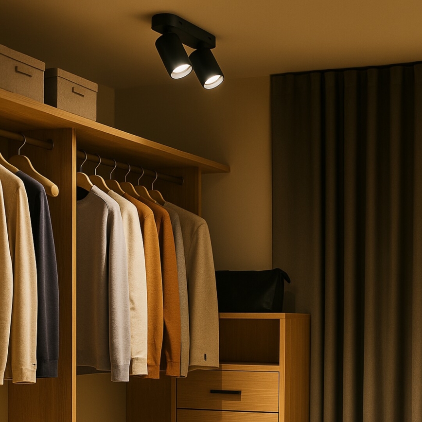 Rabalux - Spotleuchte 2xGU10/7W/230V schwarz