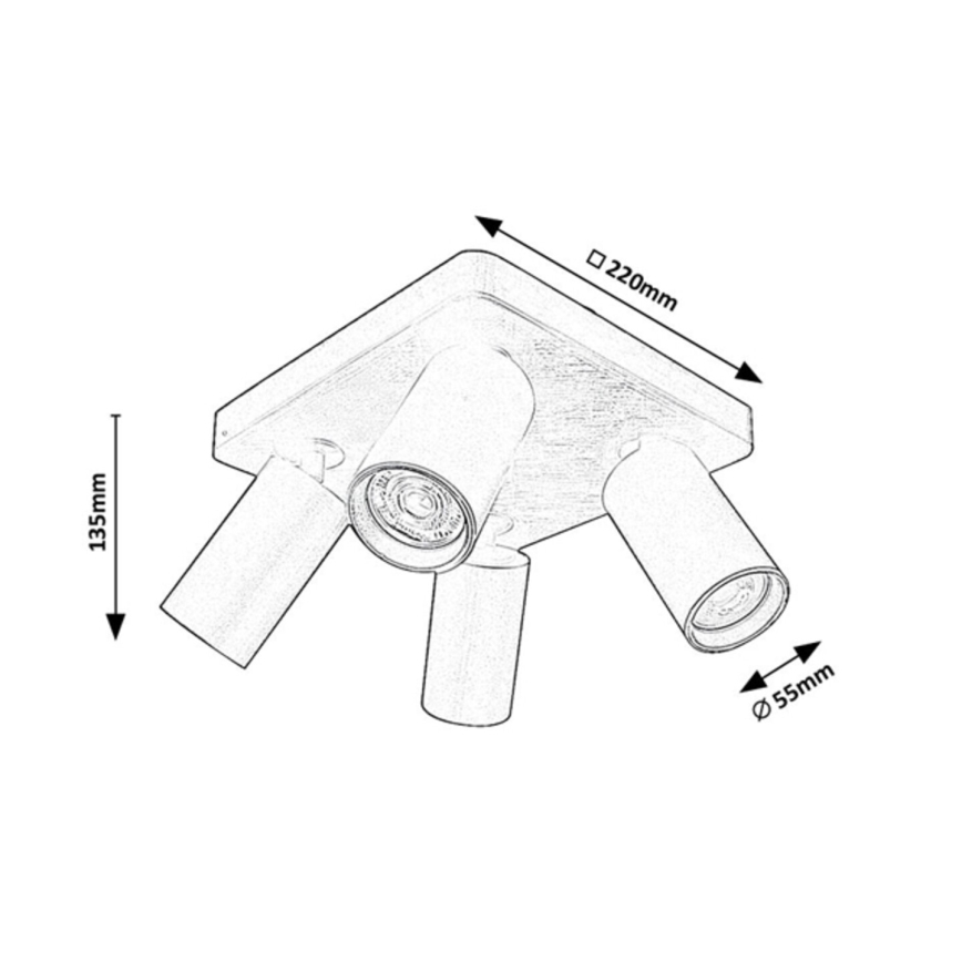 Rabalux - Spotleuchte 4x GU10/7W/230V weiß
