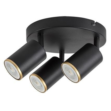 Rabalux - Spot 3xGU10/15W/230V noir