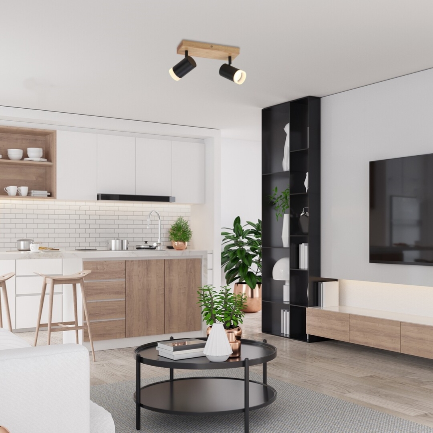 Rabalux - Lampada da soffitto con faretti 2xGU10/5W/230V rovere