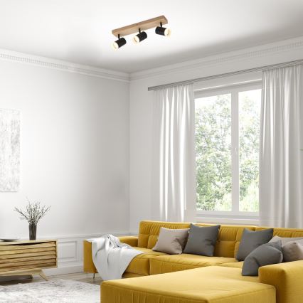 Rabalux - Lampada da soffitto con faretti 3xGU10/5W/230V rovere