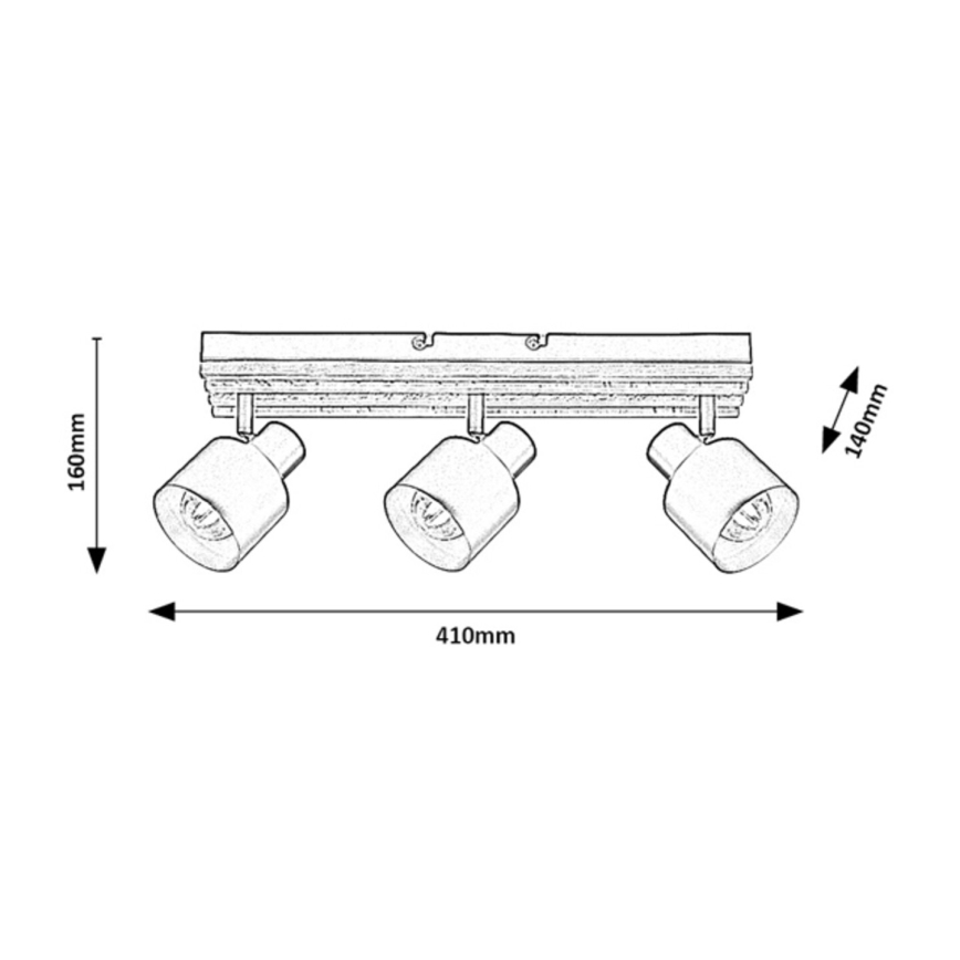 Rabalux - Luminaire à spots 3x E14/10 W/230 V