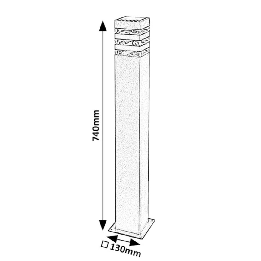 Rabalux - Lampadaire d'extérieur 1xE27/12W/230V IP44