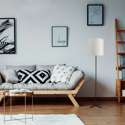 Rabalux - Lampada da terra 1xE27/40W/230V bianco/nero