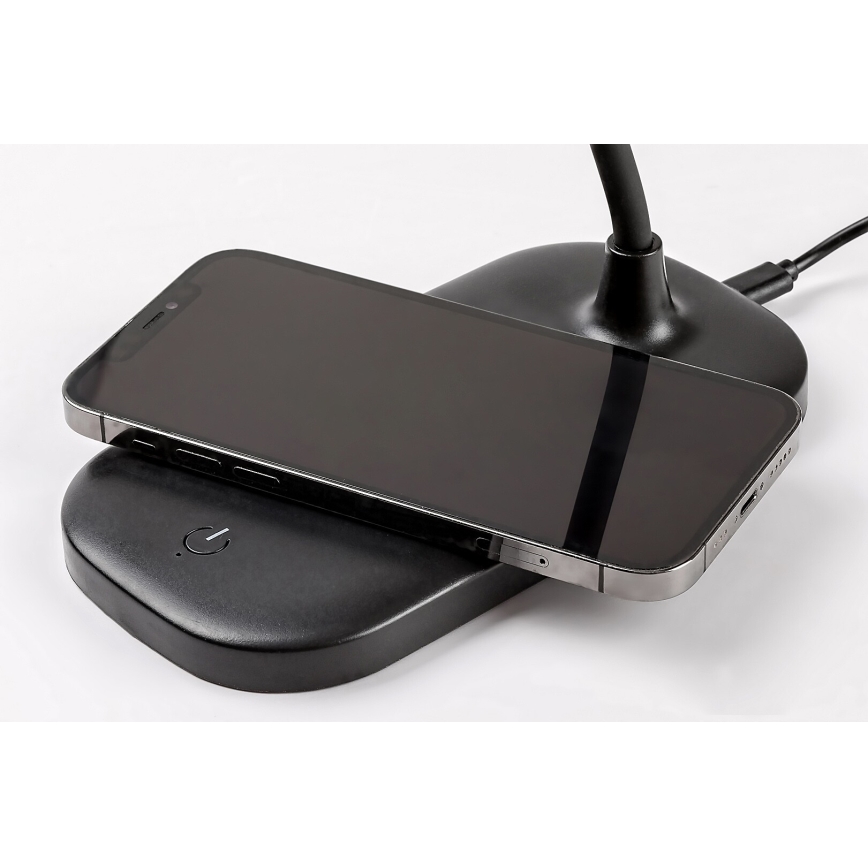 Rabalux - LED dimmbare Touch-Tischlampe mit kabelloser Ladefunktion LED/5W/5V 2700-6000K schwarz