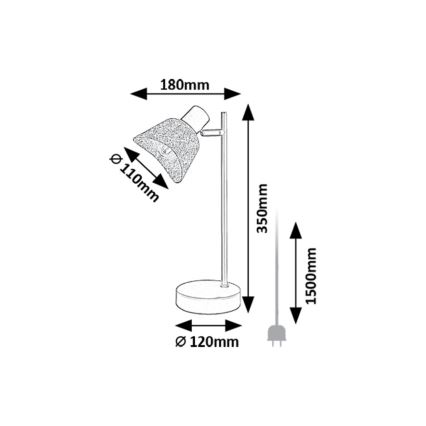 Rabalux - Lampada da tavolo 1xE14/10W/230V