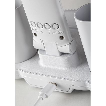 Rabalux - Lampe de bureau dimmable LED avec ventilateur, 7W/5V, 3000/4000/6500K