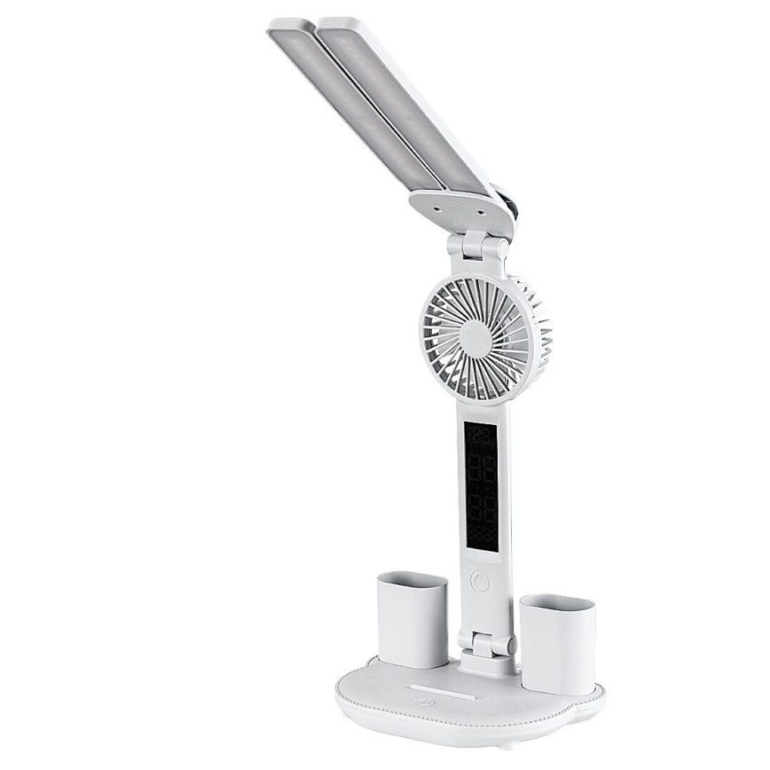 Rabalux - Lampe de bureau dimmable LED avec ventilateur, 7W/5V, 3000/4000/6500K