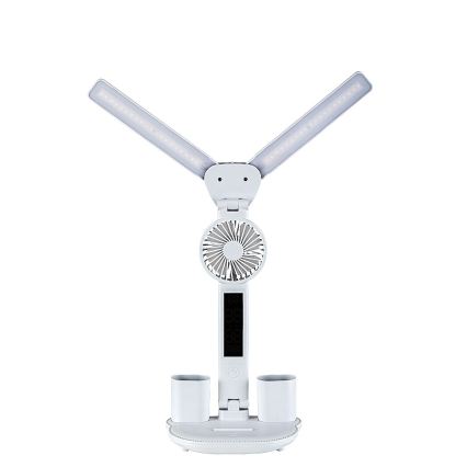 Rabalux - Lampe de bureau dimmable LED avec ventilateur, 7W/5V, 3000/4000/6500K