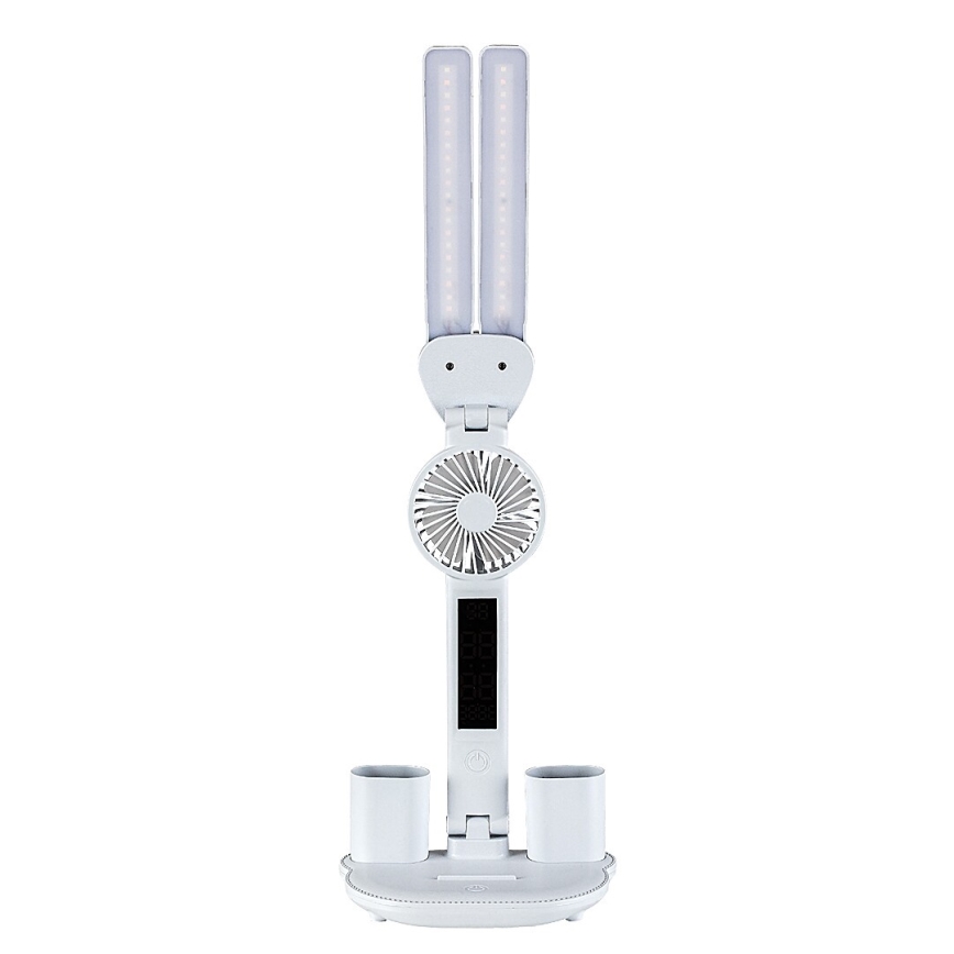 Rabalux - Dimmbare LED-Tischlampe mit Ventilator und Display LED/7W/5V 3000/4000/6500K