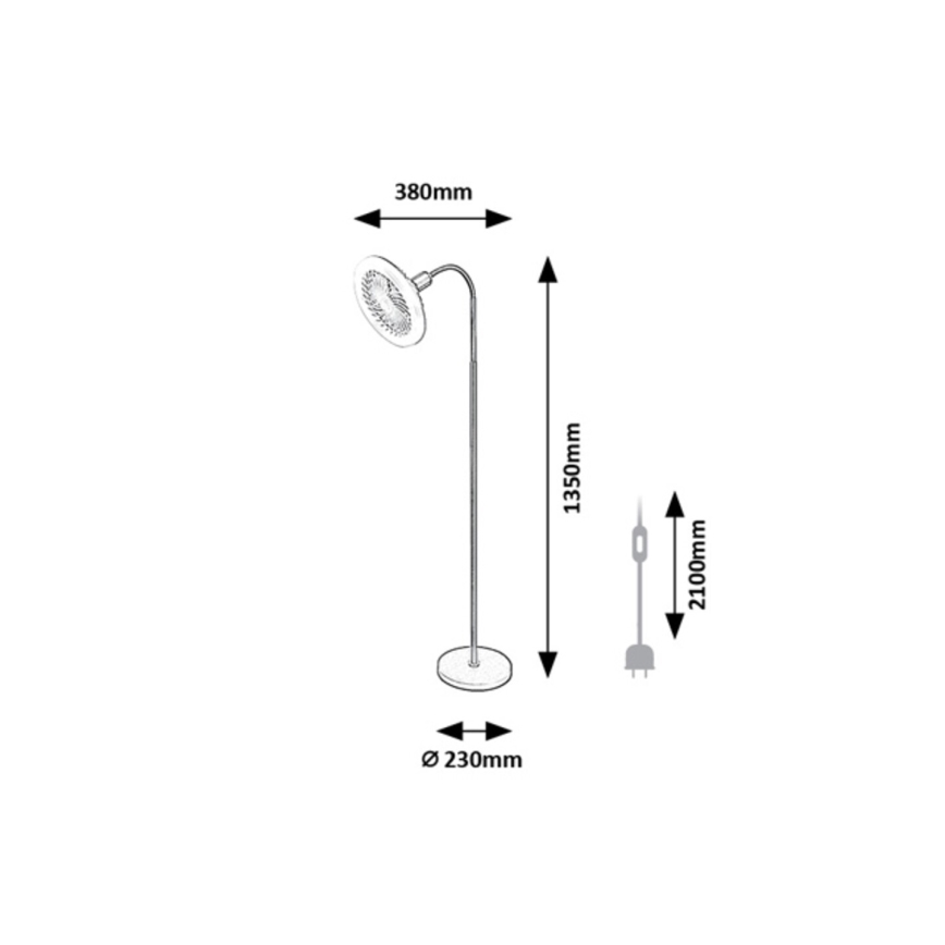 Rabalux - LED-dimmbare Stehleuchte mit Ventilator, Ø 30 cm, 1x E27/16W/230V, 3000-6500K + Fernbedienung
