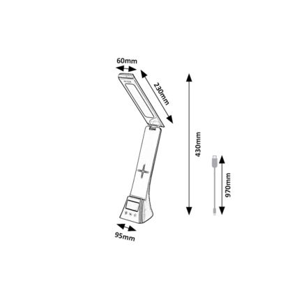 Rabalux - Lampe de table tactile à intensité réglable LED/6W/5V 3000/4000/6500K