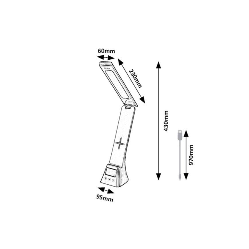 Rabalux - Dimmbare LED-Tischlampe mit Touch-Bedienung, 6W/5V, 3000/4000/6500K