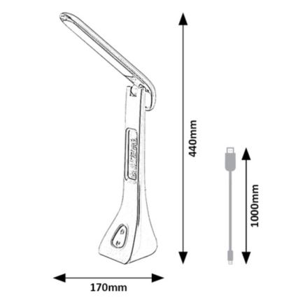 Rabalux - Lampada da tavolo LED dimmerabile con display LED/7W/5V 4000K bianco