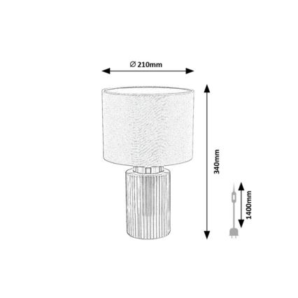 Rabalux - Lampada da tavolo 1xE14/40W/230V verde