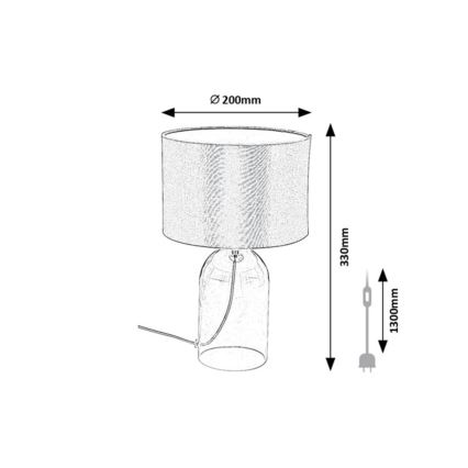 Rabalux - Tischlampe 1xE14/40W/230V Ø 20 cm