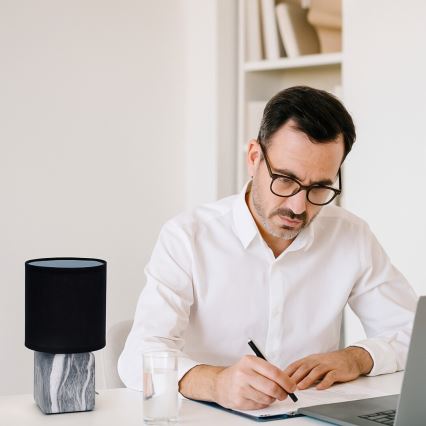 Rabalux - Tischlampe 1xE14/40W/230V schwarz/Marmordekor