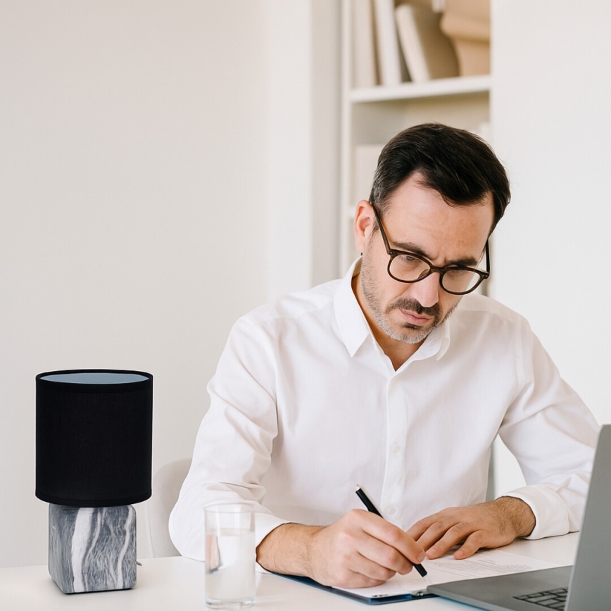 Rabalux - Tischlampe 1xE14/40W/230V schwarz/Marmordekor