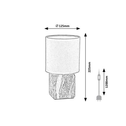 Rabalux - Tischlampe 1xE14/40W/230V schwarz/Marmordekor
