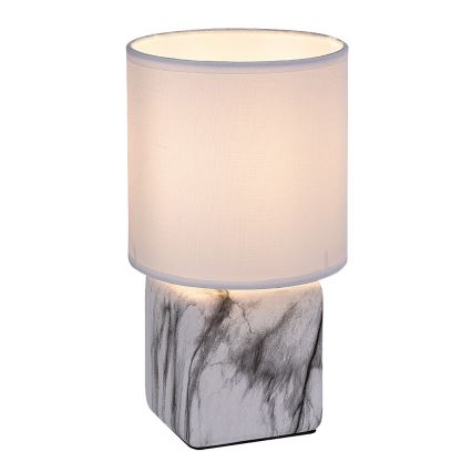 Rabalux - Lampada da tavolo 1xE14/40W/230V bianco/effetto marmo