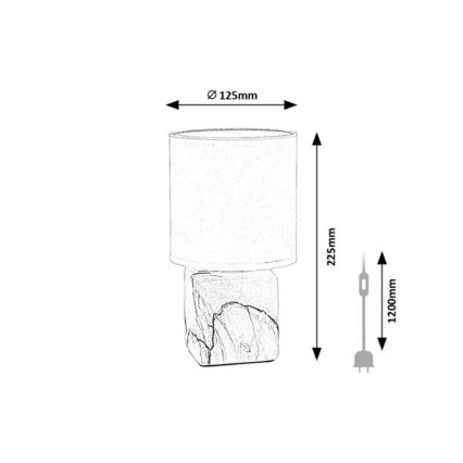 Rabalux - Lampada da tavolo 1xE14/40W/230V bianco/effetto marmo