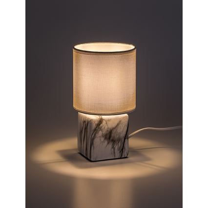 Rabalux - Lampe de table 1xE14/40W/230V blanche/décor effet marbre
