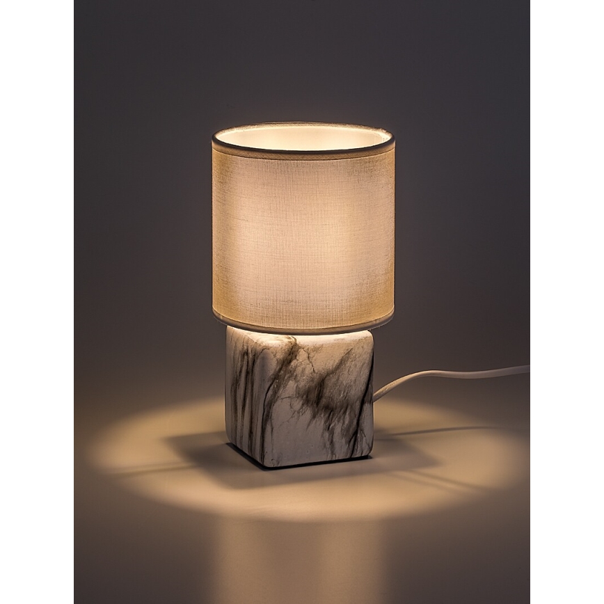 Rabalux - Lampe de table 1xE14/40W/230V blanche/décor effet marbre