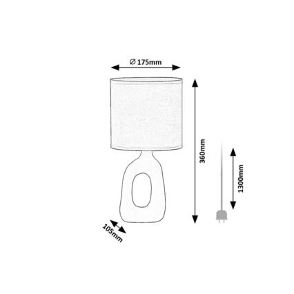 Rabalux - Lampe de table 1xE14/40W/230V crème