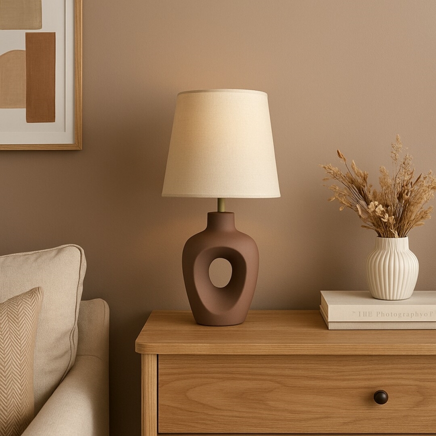 Rabalux - Lampe de table 1xE14/25W/230V marron/crème