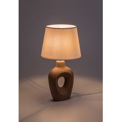 Rabalux - Tischlampe 1xE14/25W/230V braun/cremefarben