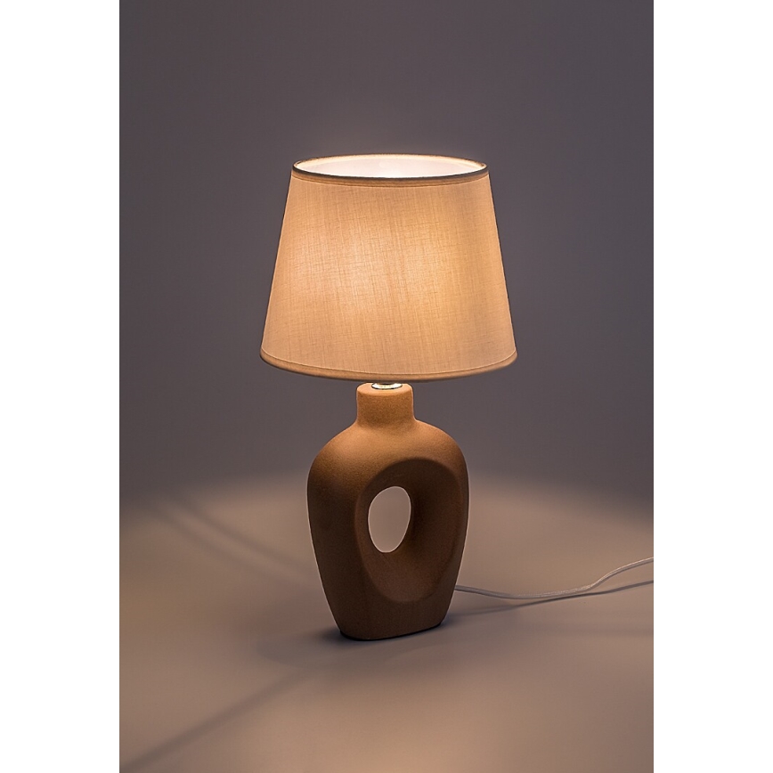 Rabalux - Tischlampe 1xE14/25W/230V braun/cremefarben