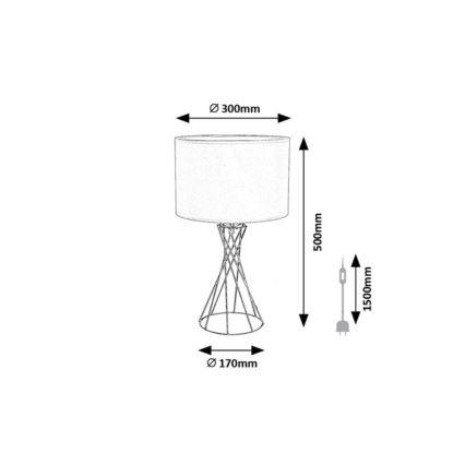 Rabalux - Lampada da tavolo 1xE27/40W/230V oro/bianco
