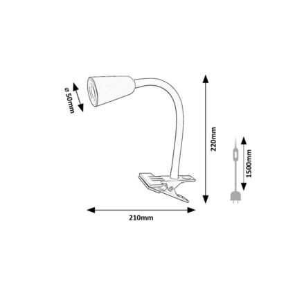 Rabalux - Lampe de table à pince 1xGU10/7W/230V crème